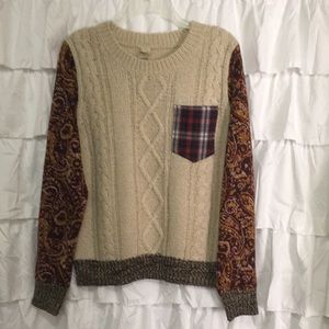 Gimmicks by BKE cable knit sweater small